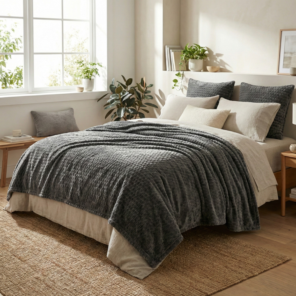 Frazada Manta Flannel Fleece Emerald