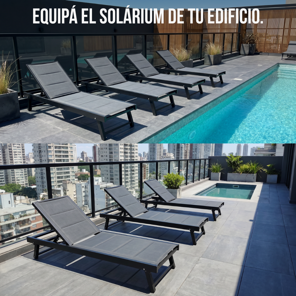 Reposera Cama de Aluminio