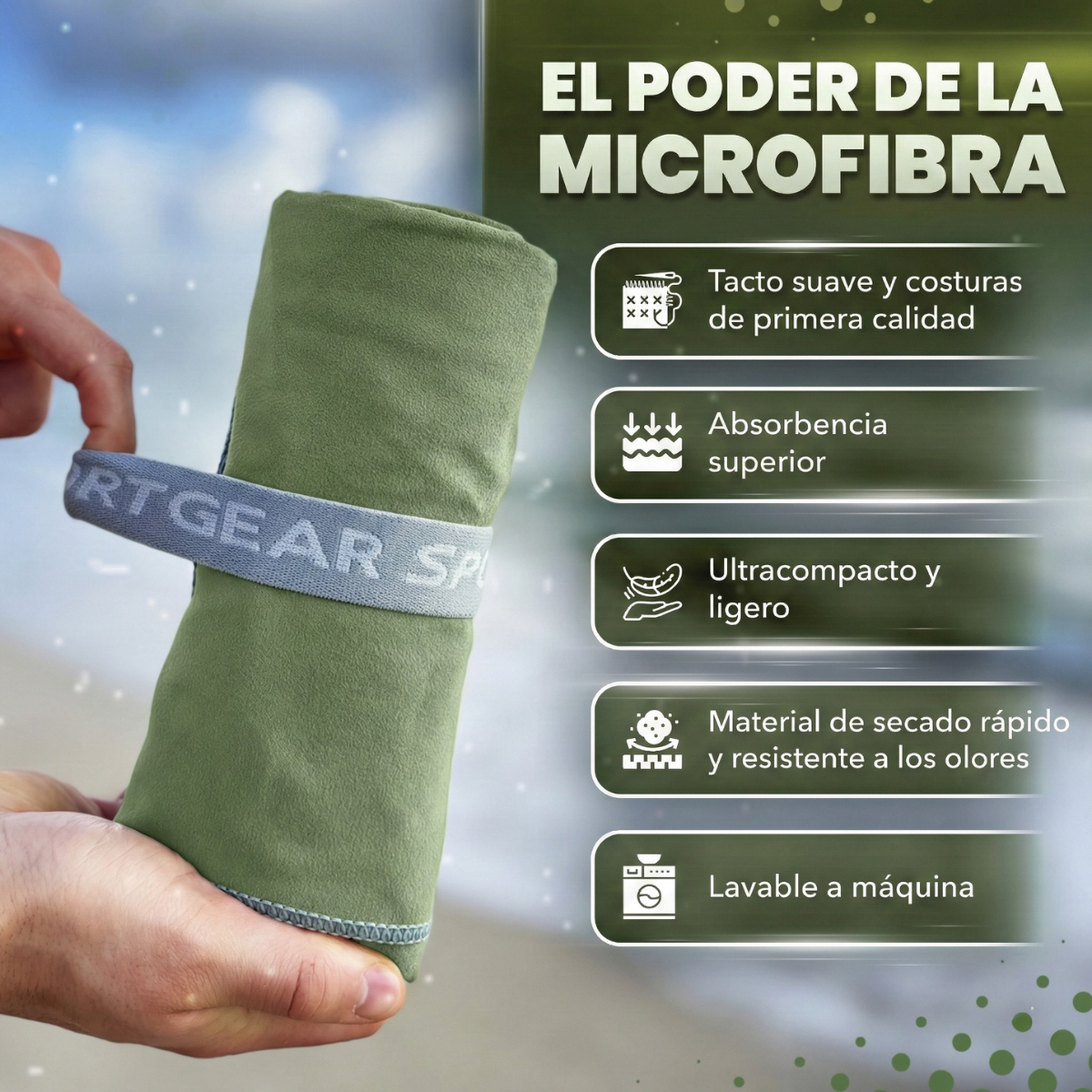 Toalla Toallon Secado Rápido de Microfibra