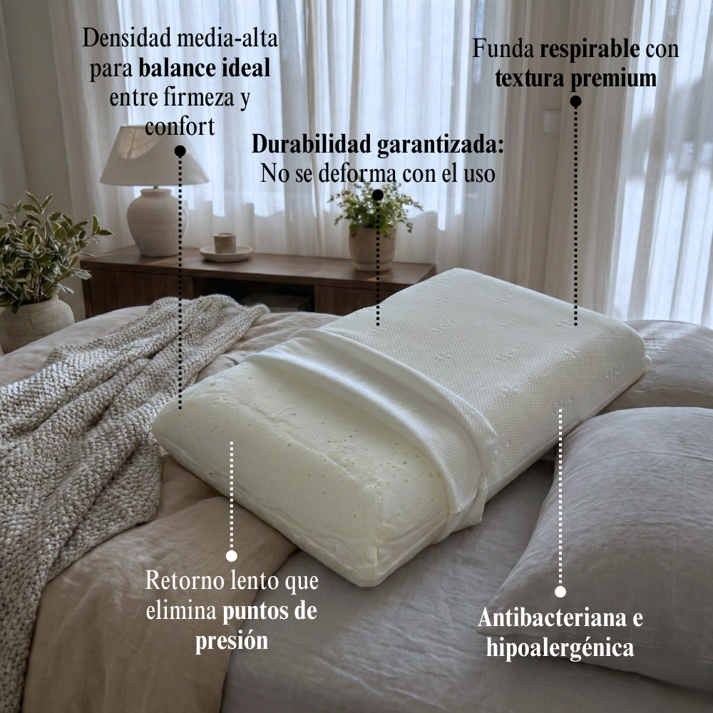 Almohada Viscoelástica Confort 60x40cm