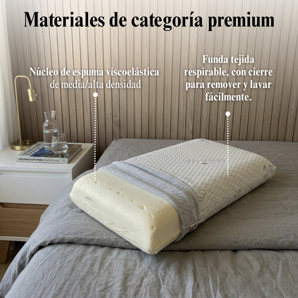 Almohada Emerald Inteligente 65x37cm