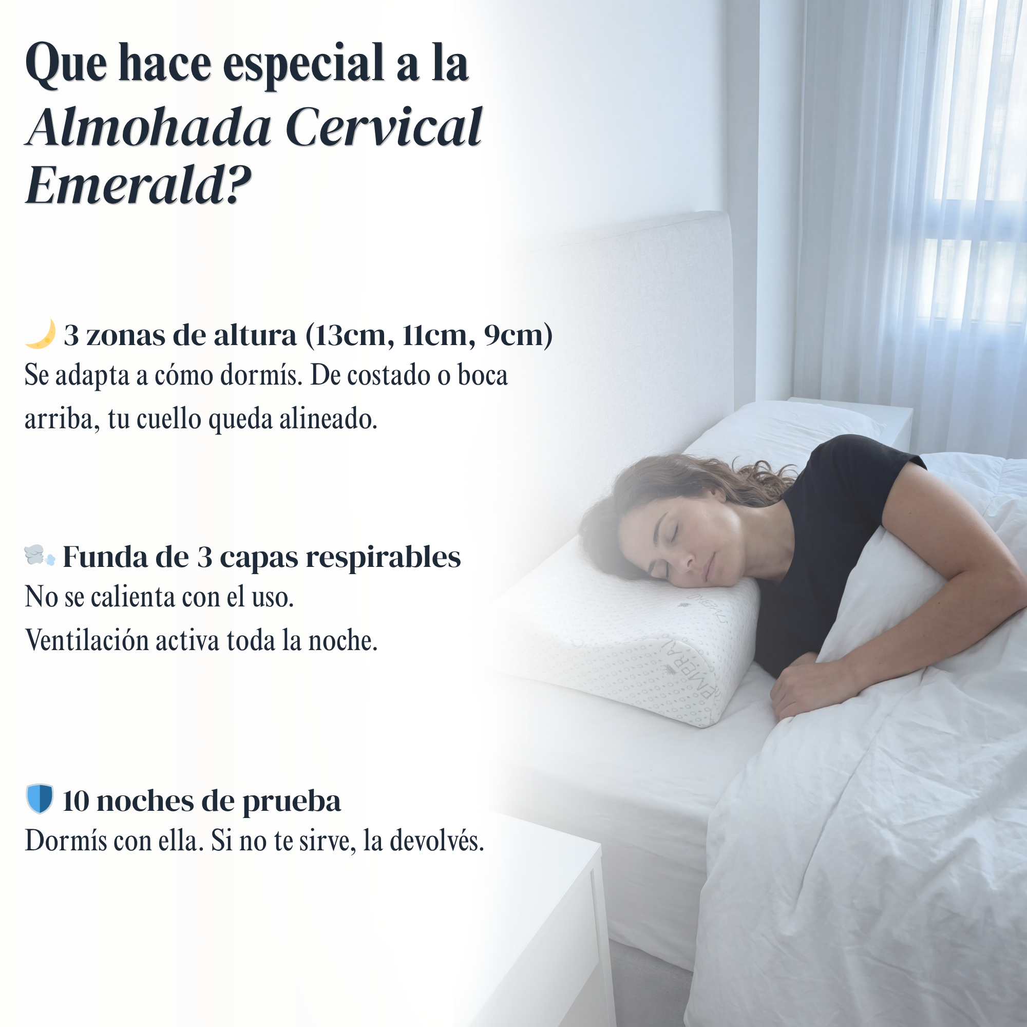 Almohada Emerald Cervical Ergonomica