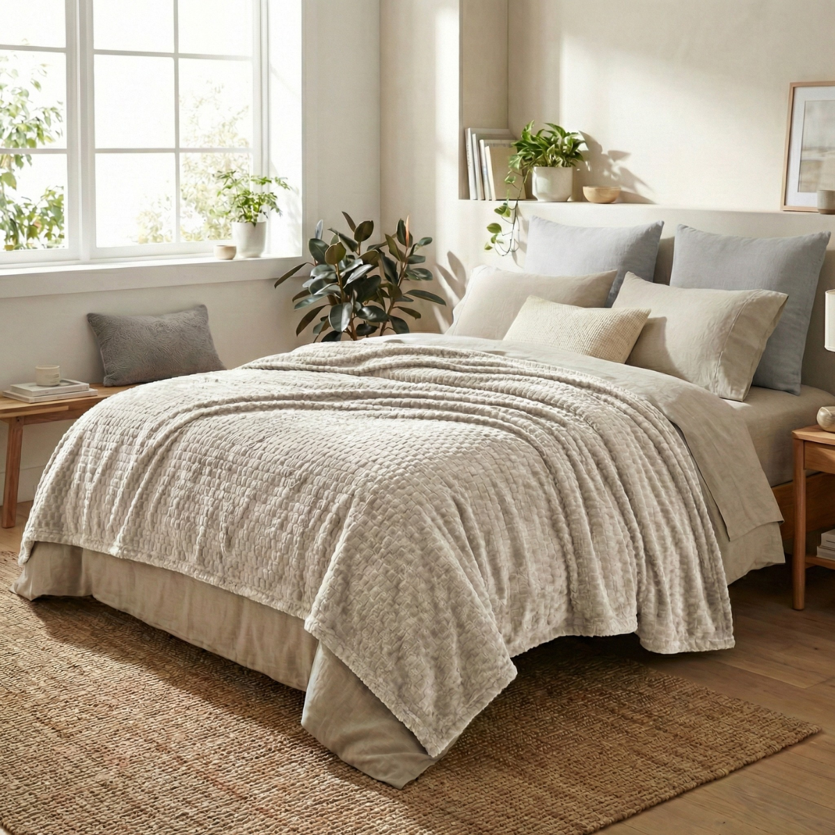 Frazada Manta Flannel Fleece Emerald